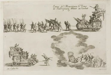 Einzug des Monsignore, des Prinzen von Phalsbourg, Verteidiger im Kampf, aus Der Kampf an der Barriere