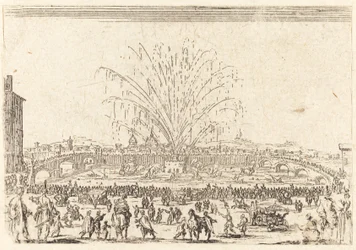 Feuerwerk am Arno, Florenz