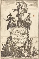 Frontispiz für die "Statuten des Ordens der Ritter von Sankt Stephan"