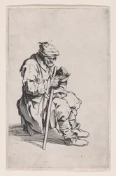 Der sitzende und essende Bettler, aus „Die Bettler, auch Die Baroni oder Die Barone genannt“