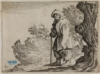 Die Capricen, Der Bauer, der seinen Sack trägt. Einunddreißigstes Blatt der in Nancy gestochenen Folge von 50 Blättern (Lieure 458, Meaume 827)