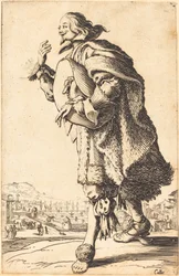 Edelmann mit Filzhut, verbeugend