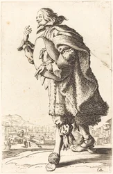 Edelmann mit Filzhut, verbeugend