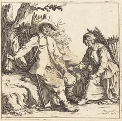 Bauernpaar bei der Rast