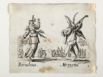 Riculina und Metzetin, Figuren aus der Commedia dell