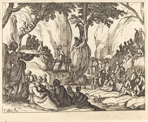 Heiliger Johannes predigt in der Wüste