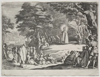 St. Amo predigt in einem Wald