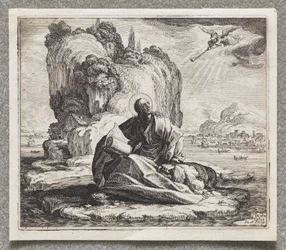 Der heilige Johannes auf der Insel Patmos