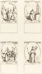Die Heiligen Gorgonius und Dorothea, der heilige Nikolaus von Tolentino, die Heiligen Polianus und Nemesian