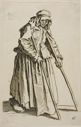 Der Bettler auf Krücken und seine Betteltasche, Platte zehn aus Die Bettler