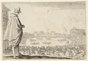Das Wagenrennen auf dem Platz Santa Maria Novella in Florenz