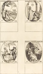 Die Bekehrung des heiligen Augustinus; Heiliger Hilarius; Heiliger Johannes vor dem lateinischen Portal; Heiliger Johannes von Damaskus