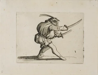 Der Duellant mit zwei Schwertern, aus Varie Figure Gobbi