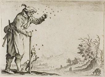 Der Bauer, der von Bienen angegriffen wird, aus Die Launen