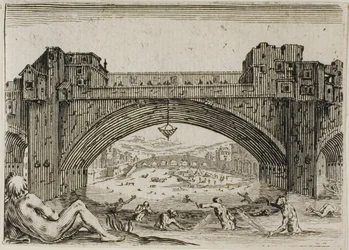 Die Ponte Vecchio in Florenz, aus Die Kaprizen