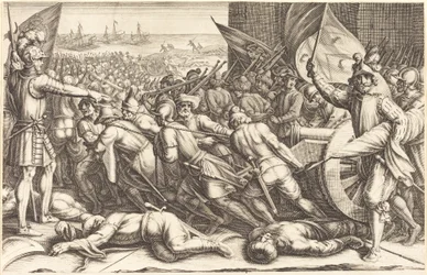 Die Wiedereinschiffung der Truppen, ca. 1614