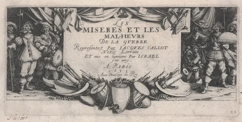 Titelseite, Die Elendigkeiten des Krieges