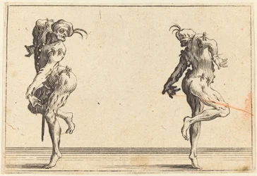 Zwei Pantalons tanzen, ca. 1622