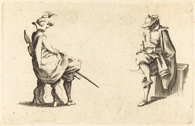 Zwei sitzende Figuren, ca. 1622