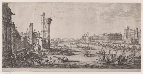 Ansicht des Louvre, aus „Die zwei großen Ansichten von Paris“
