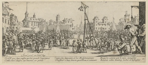Wippgalgen, Blatt 10 der Folge „Grauen des Krieges“