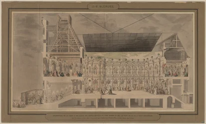 Querschnitt des Hôtel de Ville in Perspektive, 1739-1740