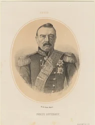 Porträt von Prinz Michail Dmitrijewitsch Gortschakow, 1795-1861, 1865