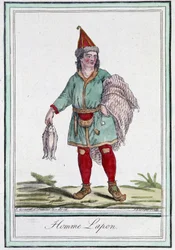 Lappländer - in „Encyclopédie des voyages“ von Grasset Saint Sauveur, ed. Paris 1796