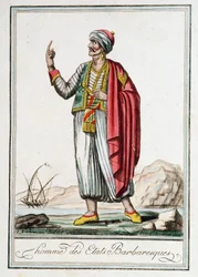 Mann der Barbarischen Staaten, "Enzyklopädie der Reisen" von J. Grasset Saint-Sauveur (Saint Sauveur)