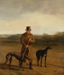 Porträt von Lord Rivers mit zwei Windhunden, ca. 1825