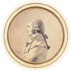 Porträt von Joseph-Nicolas Barbeau Dubarran, Halbfigur, die Arme verschränkt