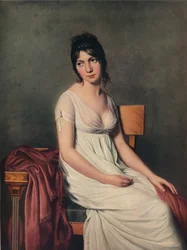 Porträt einer jungen Frau in Weiß, 1798