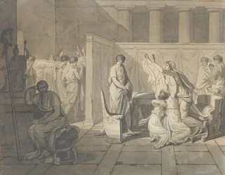 Studie für Die Liktoren bringen Brutus die Leichen seiner Söhne, 1787