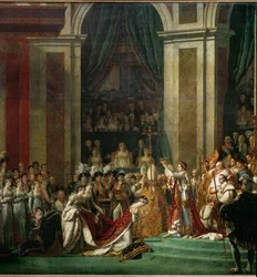 Die Krönung Napoleons I. durch Papst Pius VII. in der Kathedrale Notre-Dame de Paris …