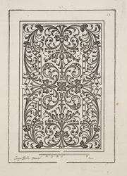 Entwurf für Parterre, aus Theatre des Plans et Jardinages, veröffentlicht 1652