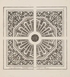 Entwurf für Parterre, aus Theatre des Plans et Jardinages, veröffentlicht 1652 (Gravur)