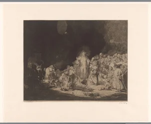 Christus predigt (Der Hundertguldenblatt)