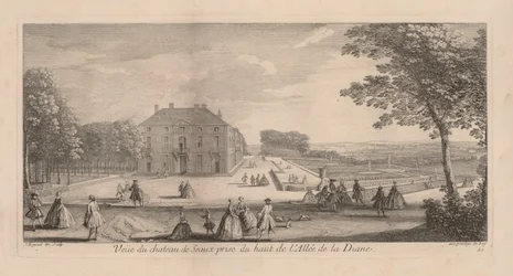 Blick auf das Schloss von Seaux von Dianas Promenade