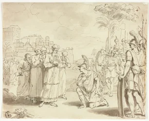 Alexander vor dem Hohepriester