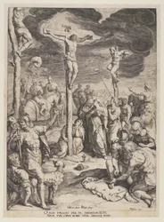 Christus am Kreuz zwischen zwei Dieben