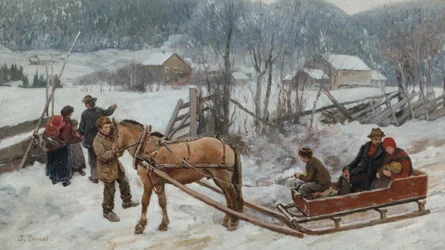 Heimkehr von der Schlittenfahrt