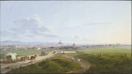 Blick auf Wien vom Spinner am Kreuz, 1817