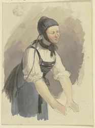 Frau, die greift