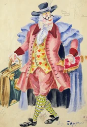 Kostümentwurf für Mozarts 