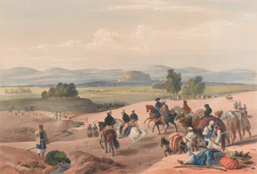 Der Weg zur Festung von Kwettah, um 1839