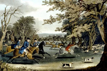 Königliche Jagd im Windsor Park, graviert von Matthew Dubourg, 1829
