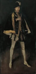 Arrangement in Schwarz, Nr. 3: Sir Henry Irving als Philipp II. von Spanien, 1876, überarbeitet 1885