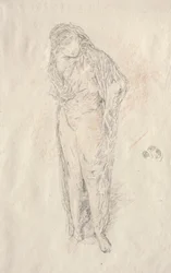 Drapierte stehende Figur