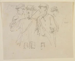 Gruppe von vier Männern, 1858