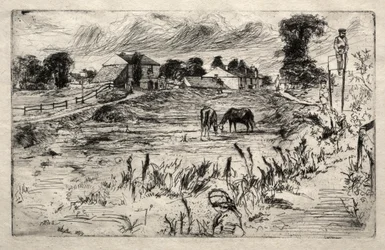 Landschaft mit Pferd, 1859